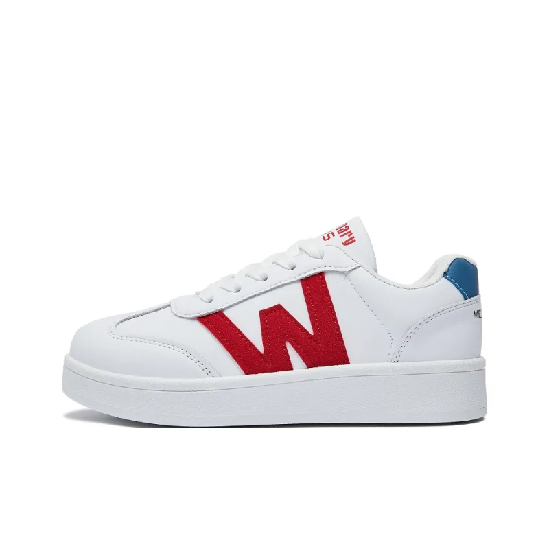 MEXICAN Low Top Skateboard Shoes Women's White Blue Red-0