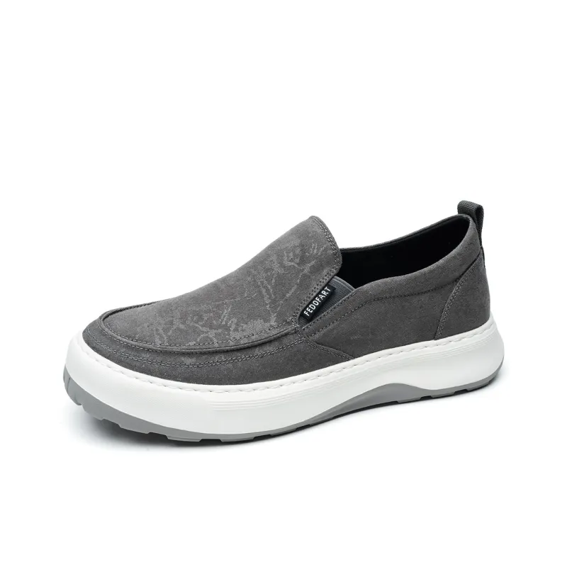 FED Breathable, Lightweight, Height Increasing, Slip Resistant, Abrasion Resistant Low Top Casual Shoes Men's Gray-1