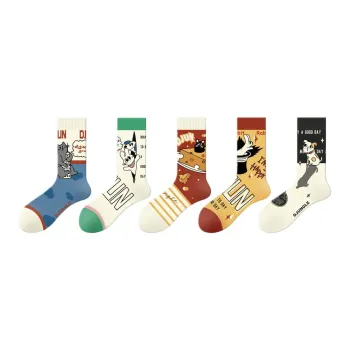 Gentle Welcome Mid Calf Socks Unisex 5 Pack