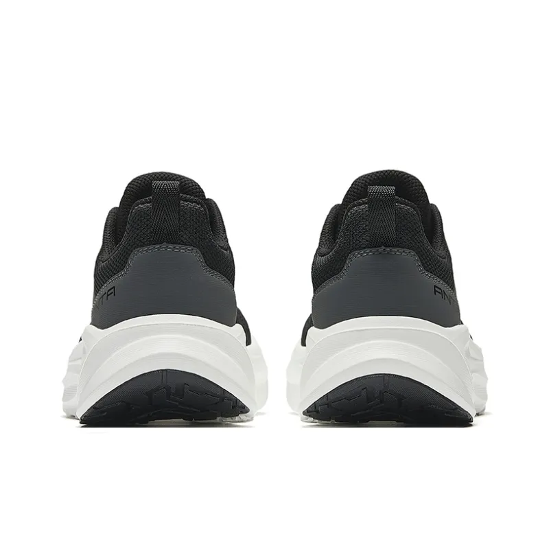 Anta Abrasion Resistant Slip Resistant Low Top Training Shoes Women's Black White-3