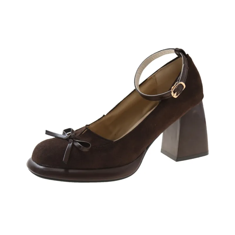 Alxnan Chunky Heel High Heels Women's-12
