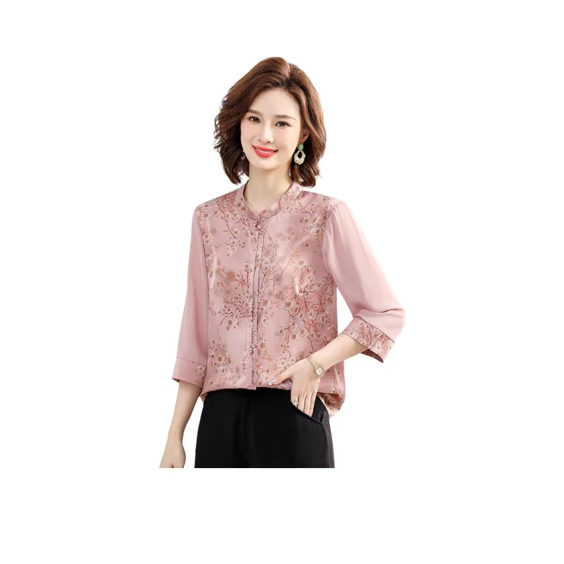 PIERRE CARDIN Chiffon Shirt Women's Pink-3