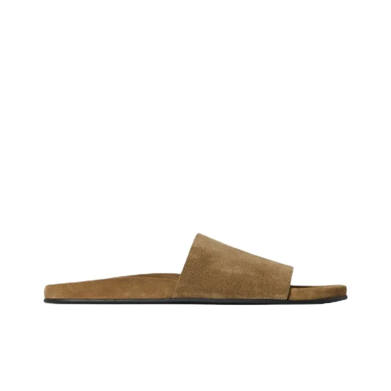 THE ROW Quiet Slide Slippers Men's Umber-1
