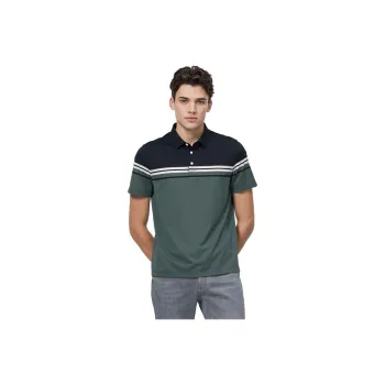 DIDIBOY Polo Shirts Men Green Stripes