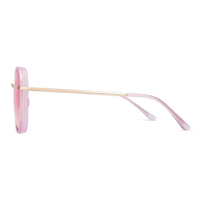 VEGOOS TR/Memory Plastic Metal Oval Sunglasses Women's-14