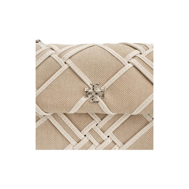 TORY BURCH Kira Canvas Bag, Crossbody Bag, Shoulder Bag Mini Women's White-4