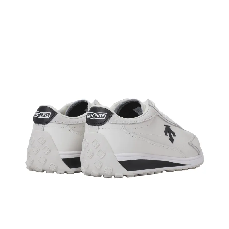 DESCENTE Cron Racer Anti Slip Wear Resistant Low Top Casual Shoes Unisex White Black-4
