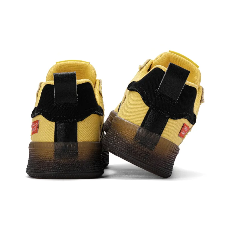 SESAME STREET Skateboard Shoes Unisex Low Top Wealth Attracting Beige/Goku Yellow-22