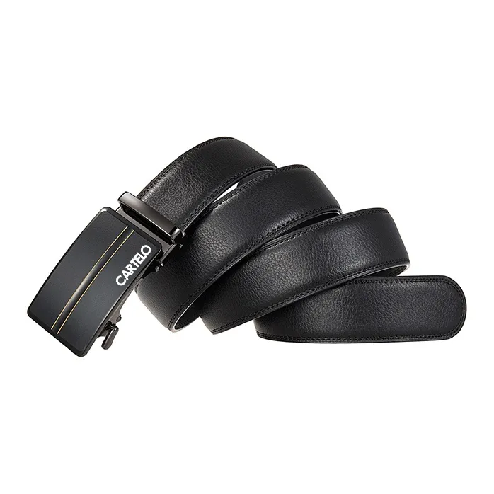 CARTELO Cow Split Leather Belts Men's Width 3.5CM-2