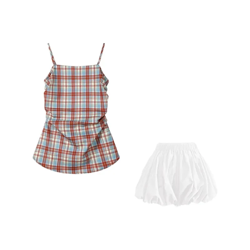 Manekniv Two Piece Skirt Sets Women's Colorful Top+Skirt Set-0