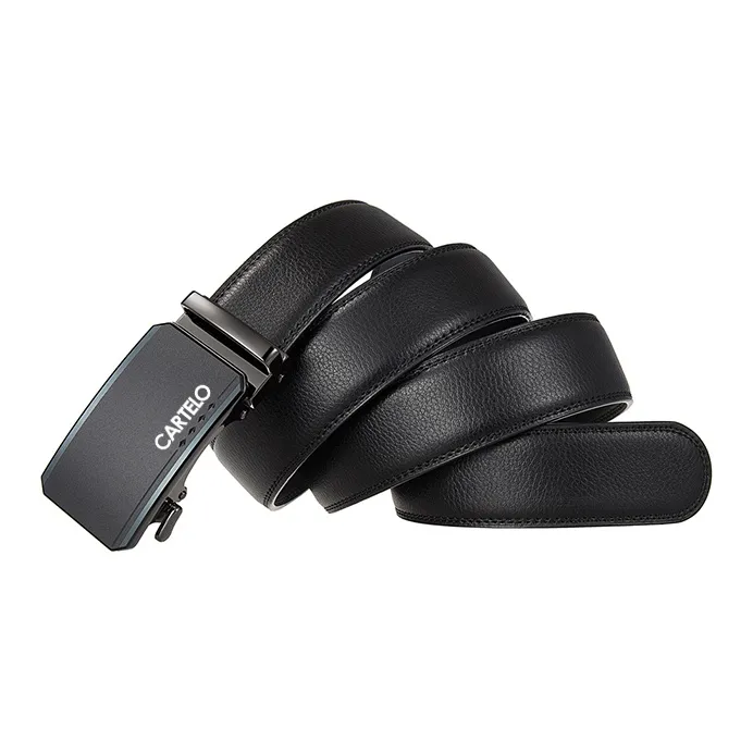 CARTELO Cow Split Leather Belts Men's Width 3.5CM-2