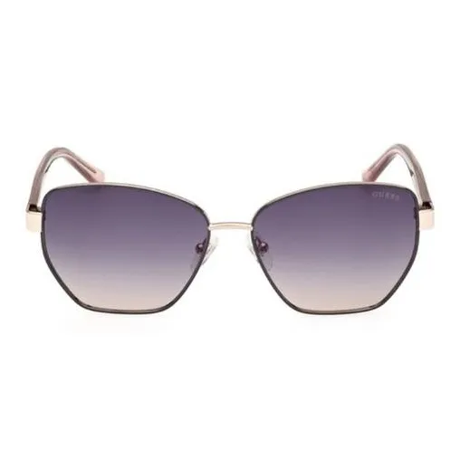GUESS Metal Irregular Shape Sunglasses Women's Gray-1