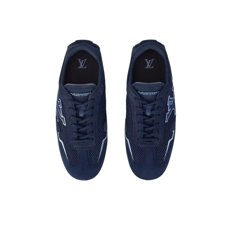 LOUIS VUITTON Rally Low Top Thin Sole Shoes, Casual Shoes Men's Blue-3