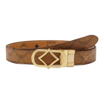 MCM Polyurethane, Cotton, Faux Leather Belts Women's Brown 2.5CM