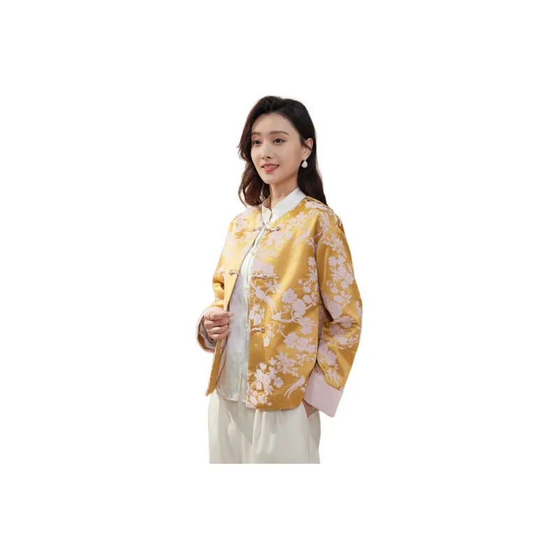 Hang Yi Court Jackets Women's Yellow-0