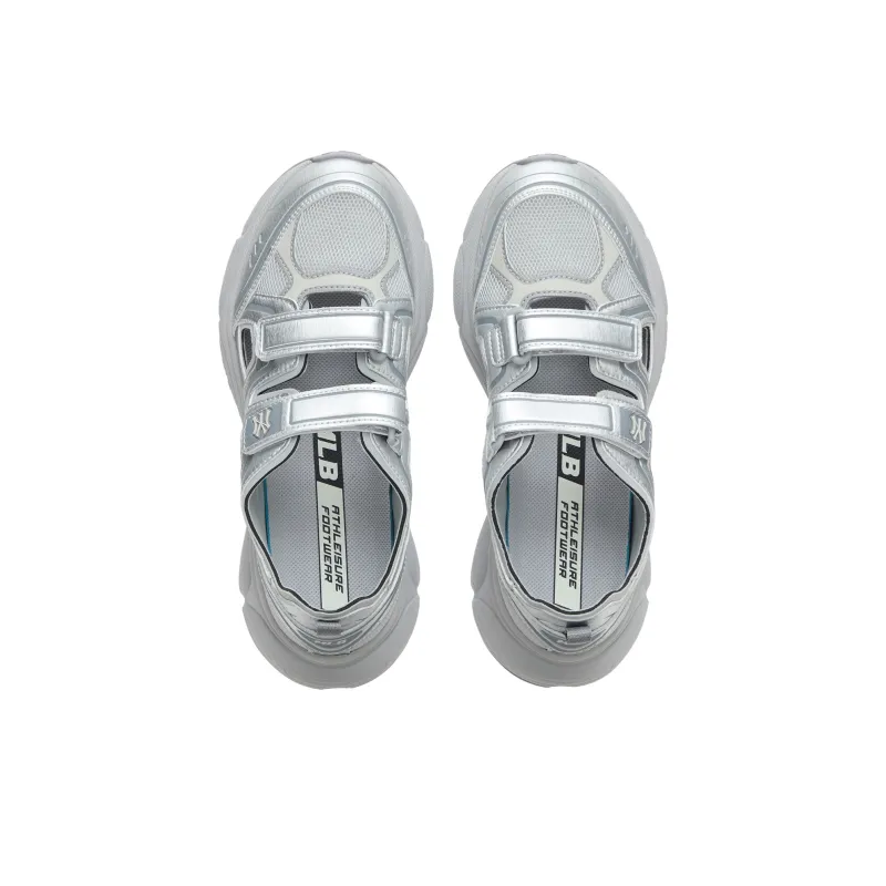 MLB New York Yankees Low Top Casual Shoes Unisex Silver White-2