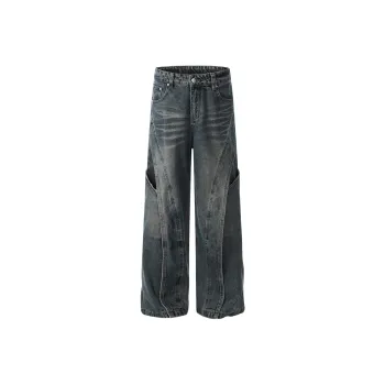 WKOOG Jeans Unisex Vintage Blue
