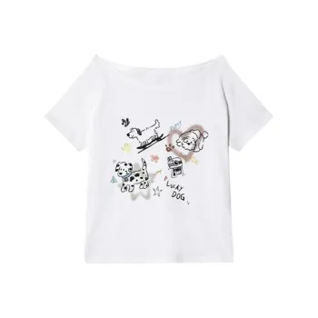 TIBINB Regular T Shirt Women's White