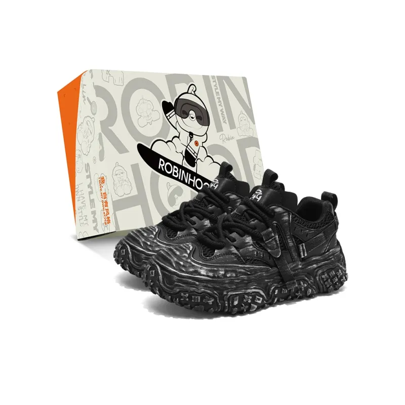 ROBINHOOD Wear resistant, Lightweight, Breathable, And Non slip. Low Top Chunky Sneakers Men's Box Included-5