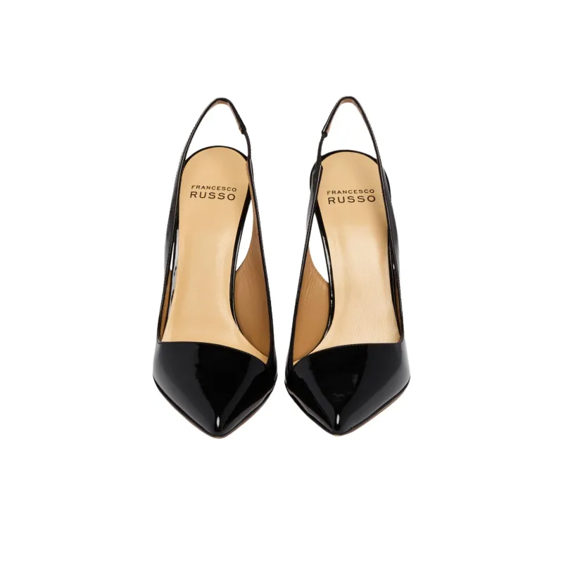 FRANCESCO RUSSO Slim Heel High Heels 11cm Women's Black-4