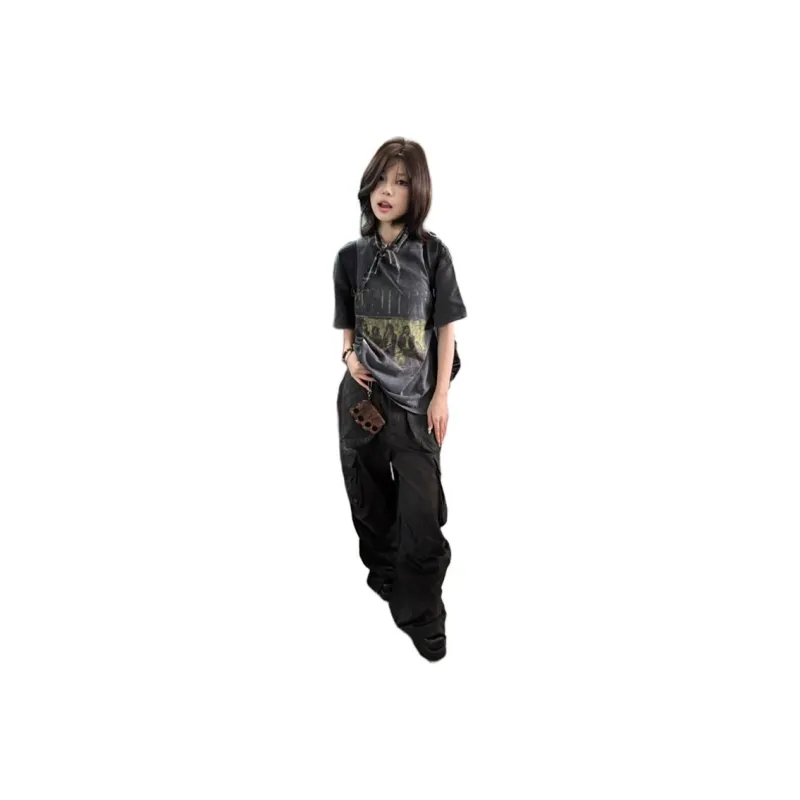 PVPVPV T Shirts Unisex Washed Black-1