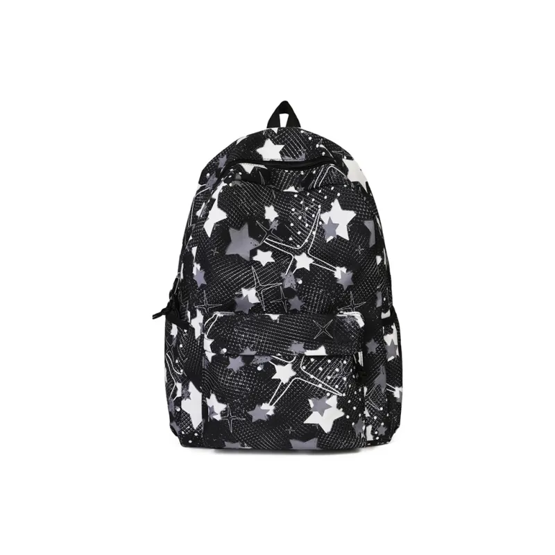 Kaka Tree Nylon Backpack Unisex Black/Yellow/Blue/Green/Pink-0