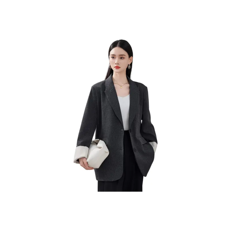 Hang Yi Court Business Suit Women's Dark Gray-0
