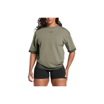 GYMSHARK Drop Shoulder Sleeve T Shirt Women's Green