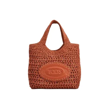 TOD'S Raffia Viscose Handbag Mini Women's Orange