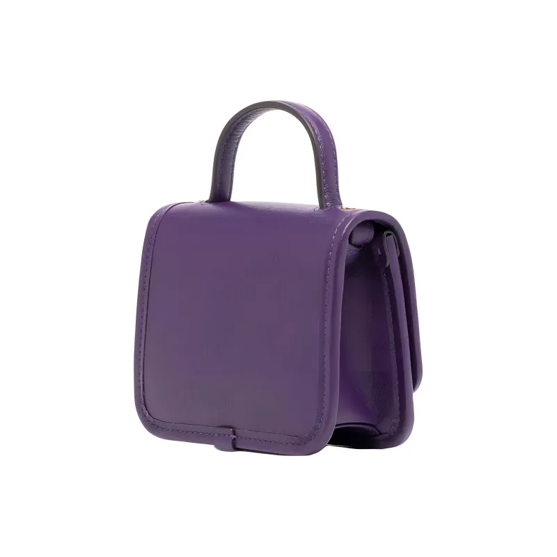 Mulberry Calfskin Handbag Shoulder Bag Crossbody Bag Mini Women's Purple Crystal-1