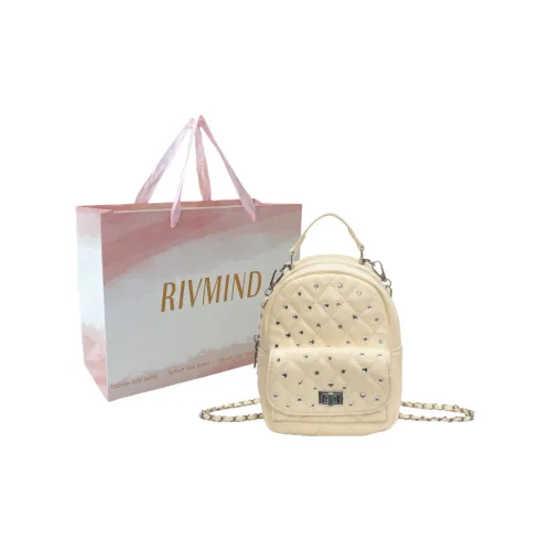 RIVMIND PU Backpack Regular Women's White/Black/Yellow/Pink
