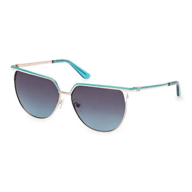 GUESS Metal Cat Eye Sunglasses Unisex Gold-0