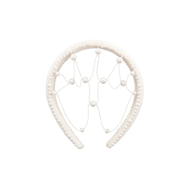 EVITA PERONI Velour Headbands Women's White-0