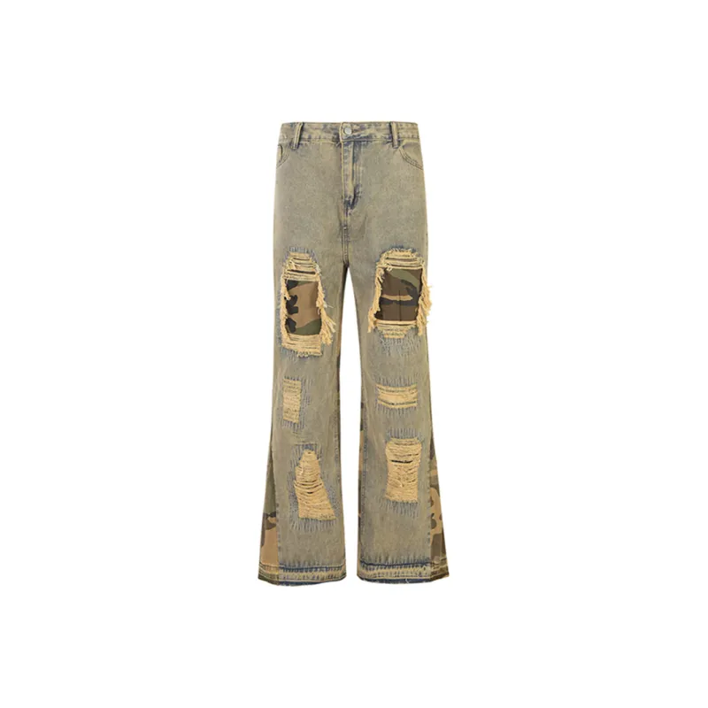 HKRXEC Jeans Men Yellow Mud-0
