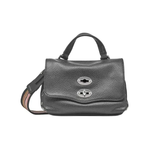 Zanellato Postina Calfskin Handbag Unisex Black