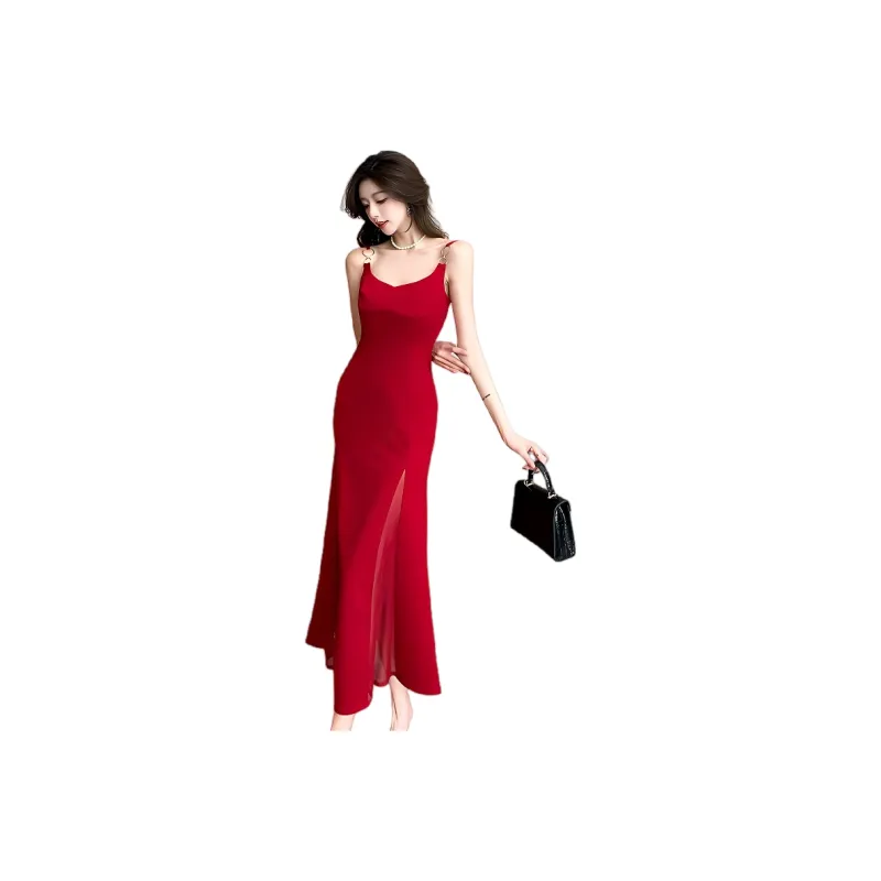 XIANSINIAO Slip Dresses Women's-3