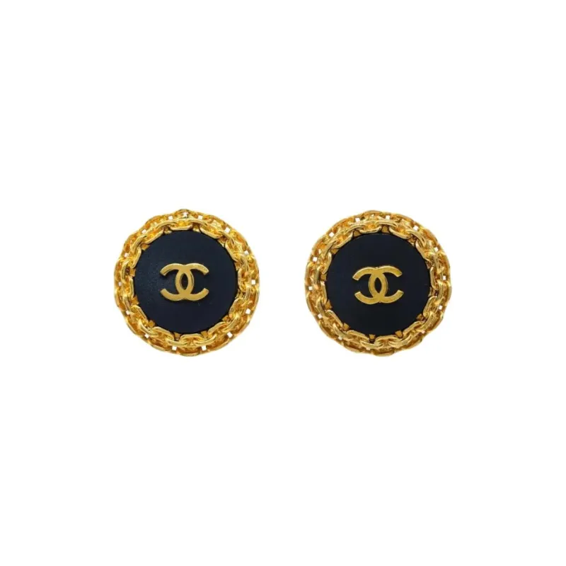 CHANEL 1993 Button Clip on Earrings-0