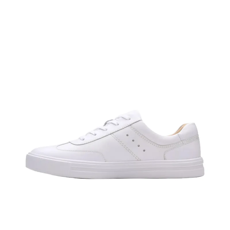 Clarks Makea Court Low Top Skateboard Shoes Women's White-1