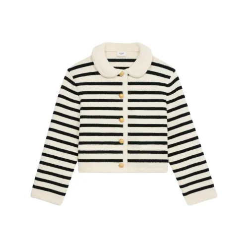CELINE Jackets & Coats Women's Black White