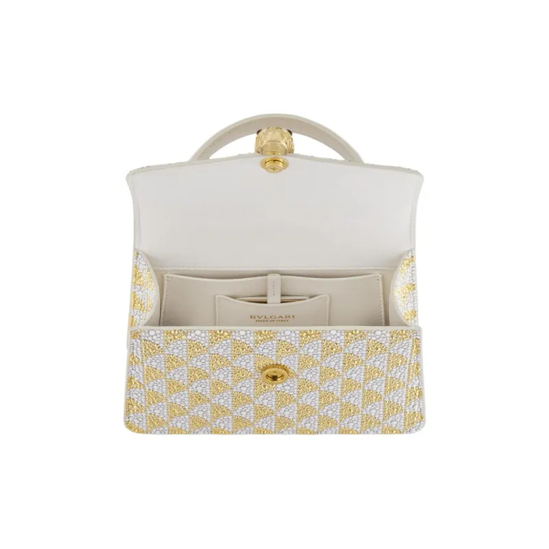 BVLGARI Crystal Handbag Mini Women's Gold-2
