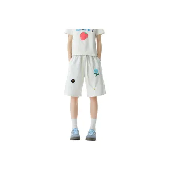 Weles Casual Shorts Unisex White Heather Gray