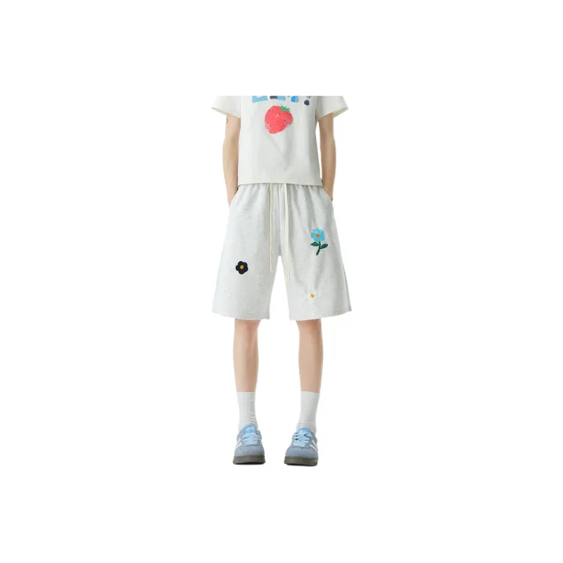 Weles Casual Shorts Unisex White Heather Gray-0