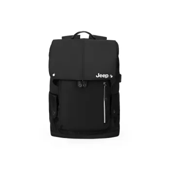 Jeep Nylon Backpack Laptop Bag Unisex Black/Camouflage Black