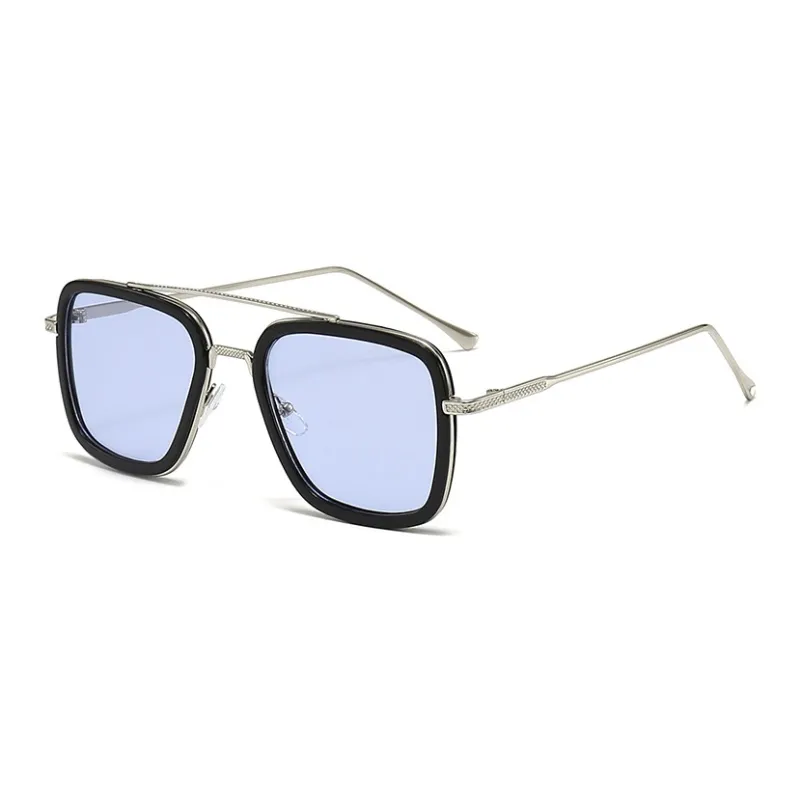 JEANSWEST Plastic Metal Square Sunglasses Unisex-2