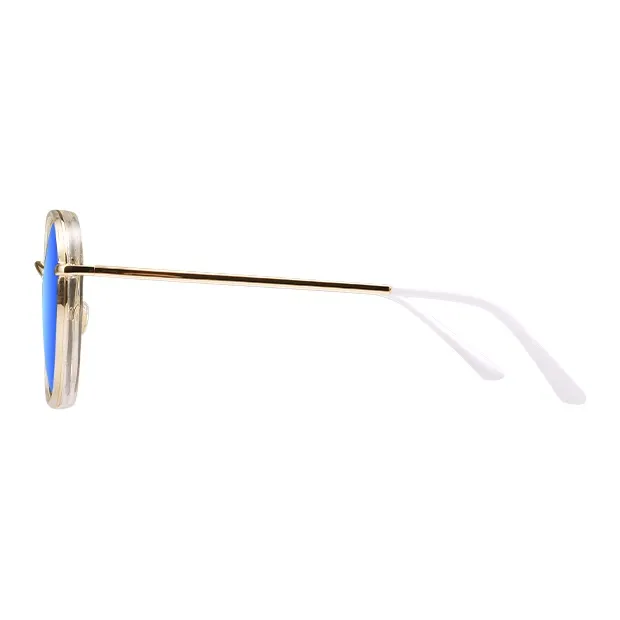 VEGOOS TR/Memory Plastic Metal Oval Sunglasses Women's-11