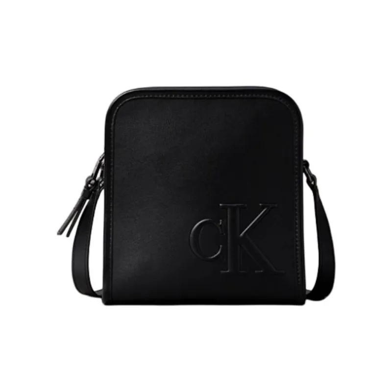 CALVIN KLEIN Artificial Leather Crossbody Bag, Shoulder Bag Unisex Black-0