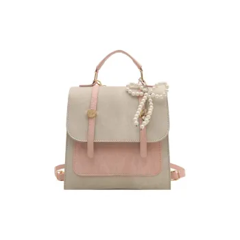 MingLu PU Backpack Regular Women's White/Blue