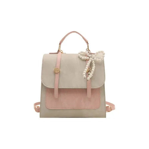 MingLu PU Backpack Regular Women's White/Blue