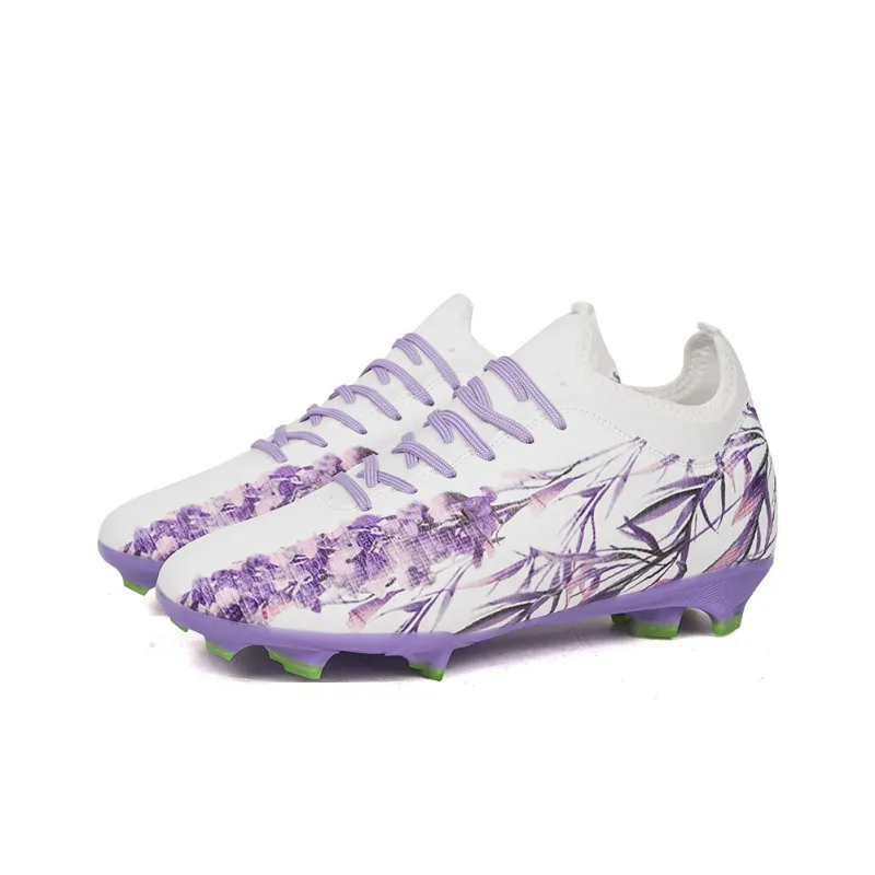 Sportful Soccer Shoes Men Low Top White Blue Long Studs/White Purple Long Studs-5