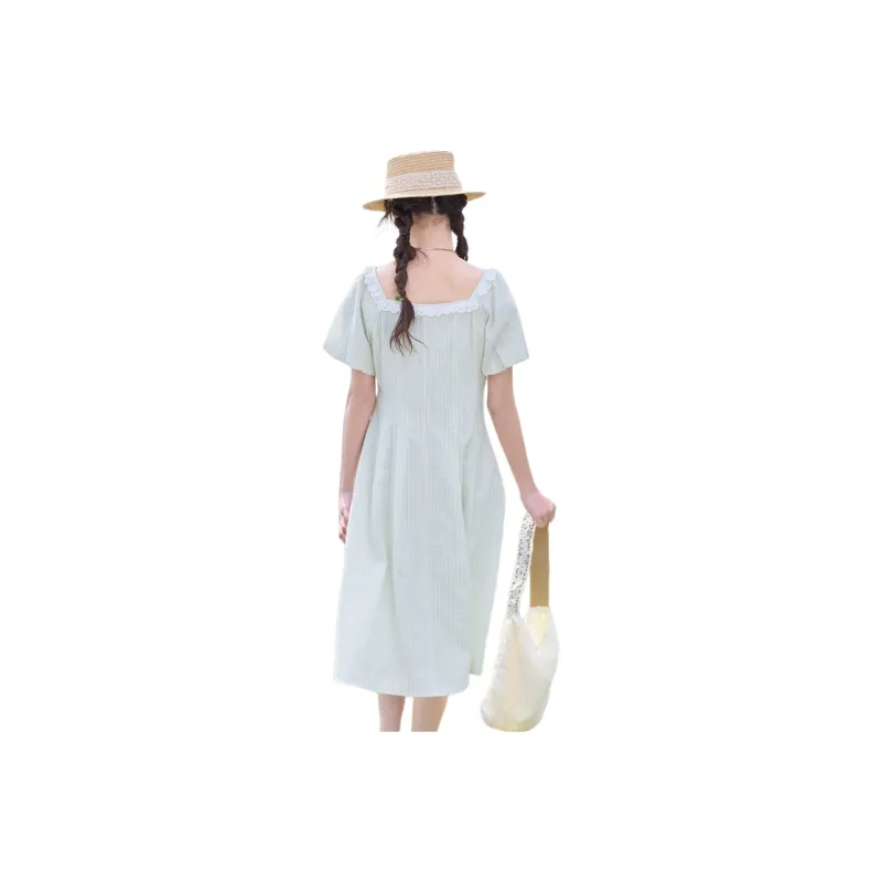 ZIHAN Short Sleeved Dress Women's-5